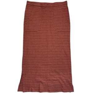 PrAna Tulum Maxi Skirt M Organic Hemp Cotton Patch Pockets Boho Lounge